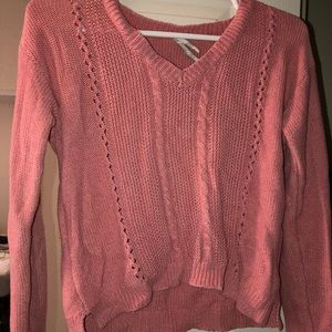 Pink long sleeve sweater